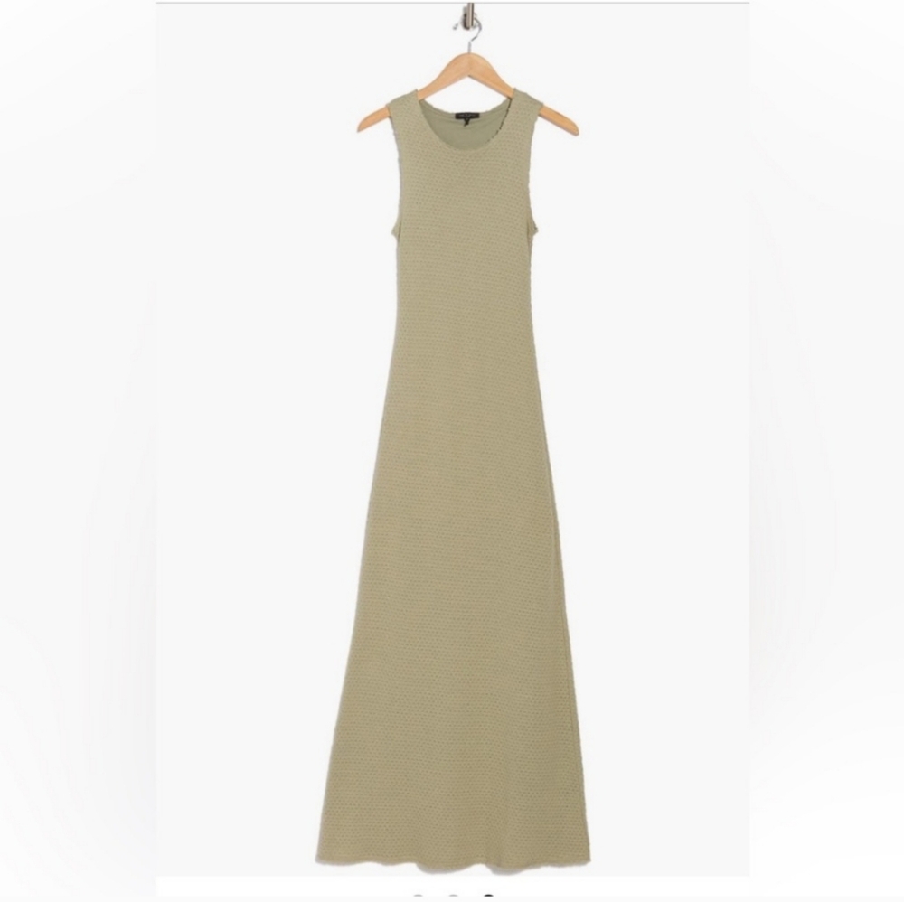 Rag & Bone Carine Texture Knit Maxi Dress In Green XL NWT - Picture 3 of 5